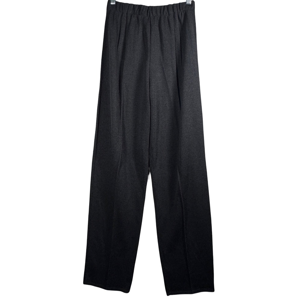 Dylani Knitwear Pants Womens S Black High Waist Wide Leg Pull On Minimalist